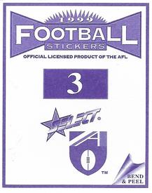 1999 Select AFL Stickers #3 Robert Harvey Back
